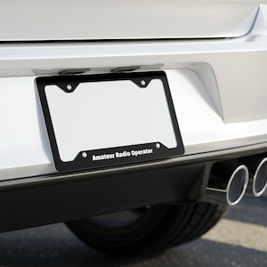 Amateur Radio Operator License Plate Frame: Aluminum Ham Radio Gift