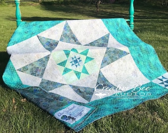 Ohio Starburst - Make this lovely quilt from Ohio Star blocks and BOTH beautiful sides of THREE fabrics!
