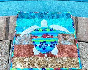 Meeresschildkröte Applikation Muster - Baby Quilt, Fun Sewing (Digitaler Download)