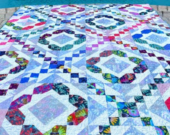 Reflections of Love Quilt Pattern - Use Both Sides of Fat-Quarter Fabrics!