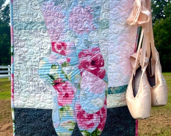 Ballet Pointe Shoes Applique-Digital Download PDF Ballerina Quilt Pattern