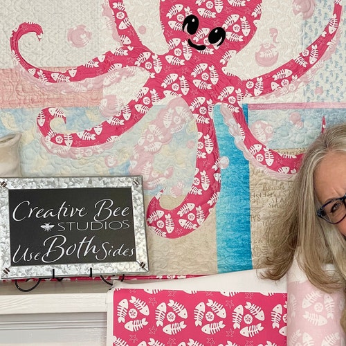 Quilt Kit Focus Fabric Octopus Pattern Baby Quilt Baby Etsy