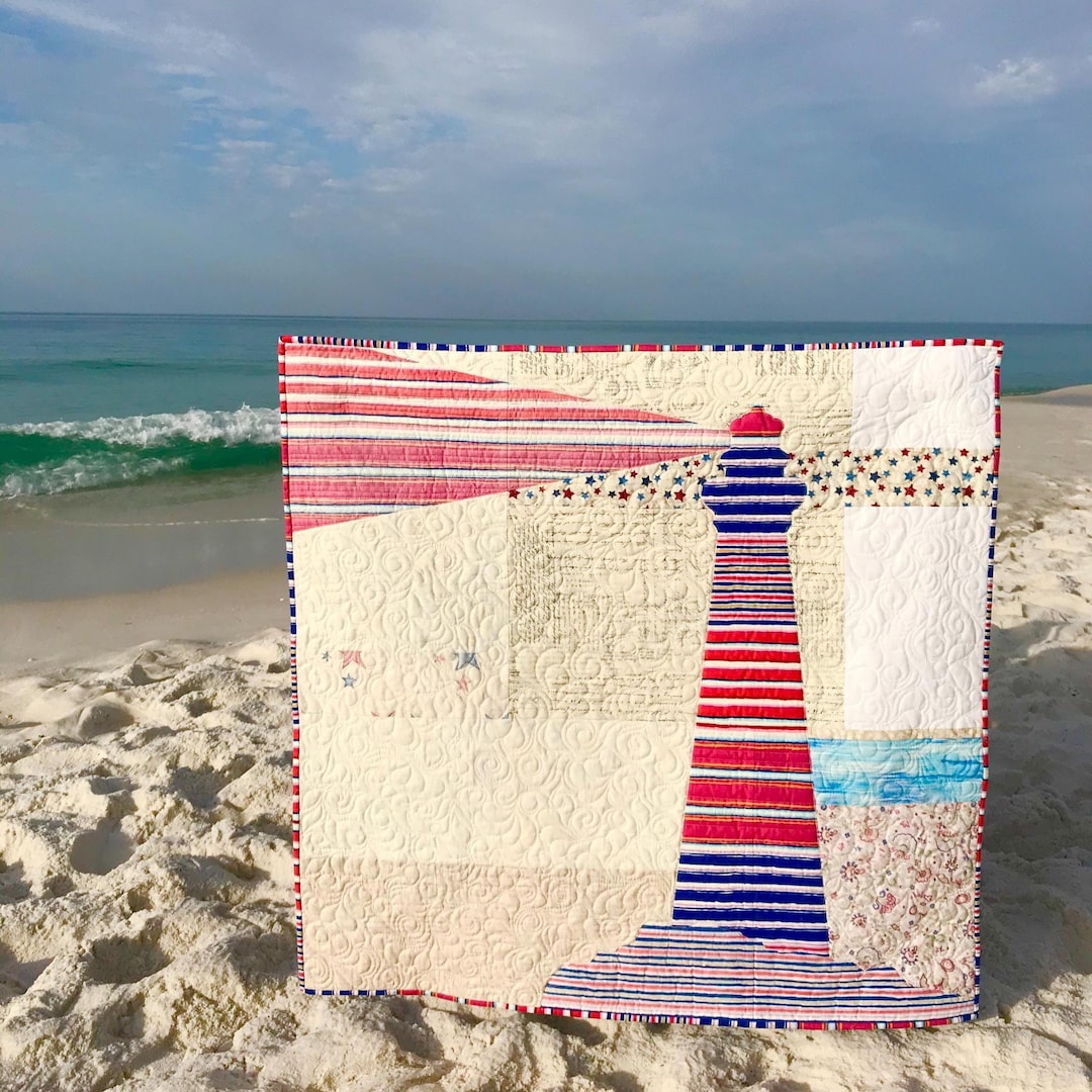 Lighthouse Jumper Pattern LIBERTY Lighthouse Quilt Pattern, Nautical Applique Wall Hanging (36x36 ...