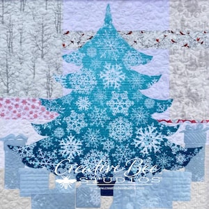 Christmas Applique Designs, Quilt Pattern, Christmas Quilt, Christmas Tree Gifts Applique Quilt Pattern, Use Both Sides