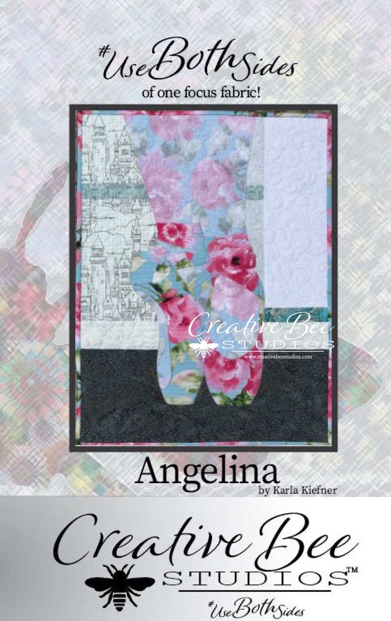 Angelina quilt pattern cover front.