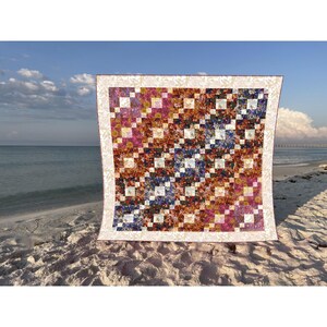 Waves of Happy Digital Download Quilt Pattern - Reflecting 9-Patch Block