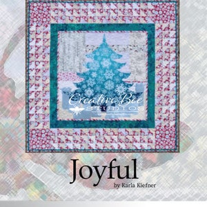 Joyful quilt pattern cover front.