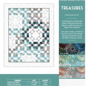 Treasures quilt shown in Hoffman California Fabrics Projects Catalog.