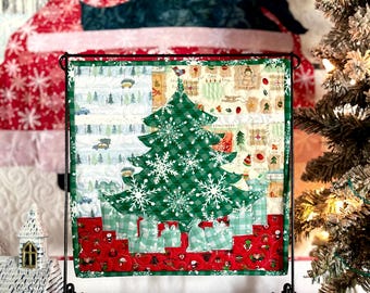 Miniatur Weihnachtsbaum Applikation Quilt - A Little JOY