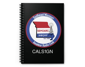 Ham Call Sign Amateur Radio Club Spiral Notebook - Ruled Line for Semoarc
