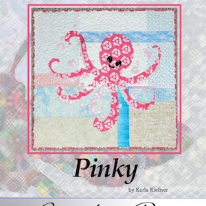 Baby Octopus applique quilt pattern cover front.