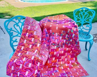 Painted Brick Quilt Pattern: Abstract Wall Hanging (PDF Download)