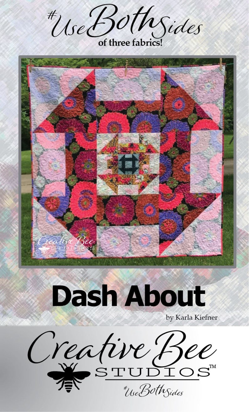 Dash About quilt pattern cover front.