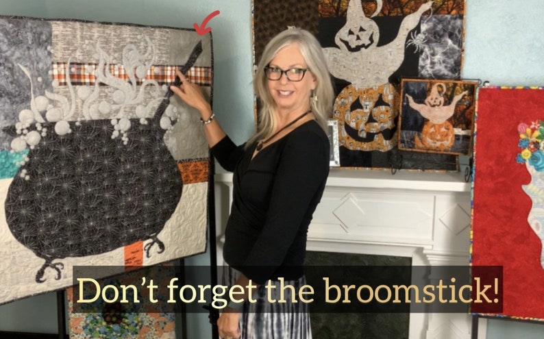 Somethings Brewing cauldron Halloween quilt featured on Creative Bee Studios YouTube channel.