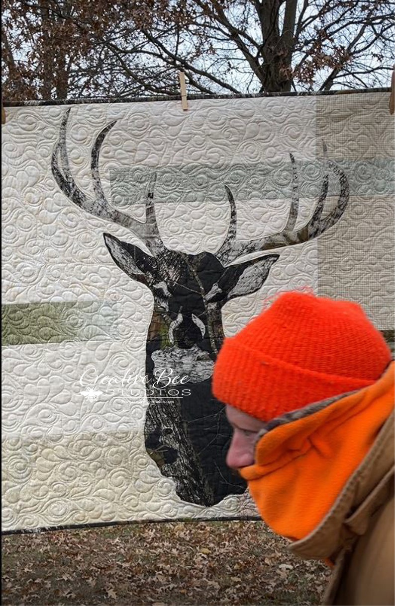 Deer Quilt Pattern Deer Head Quilt Pattern Quilt to Make for Etsy