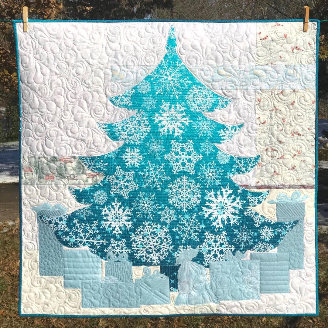 Christmas Tree Applique Quilt Pattern, Use Both Sides - Etsy