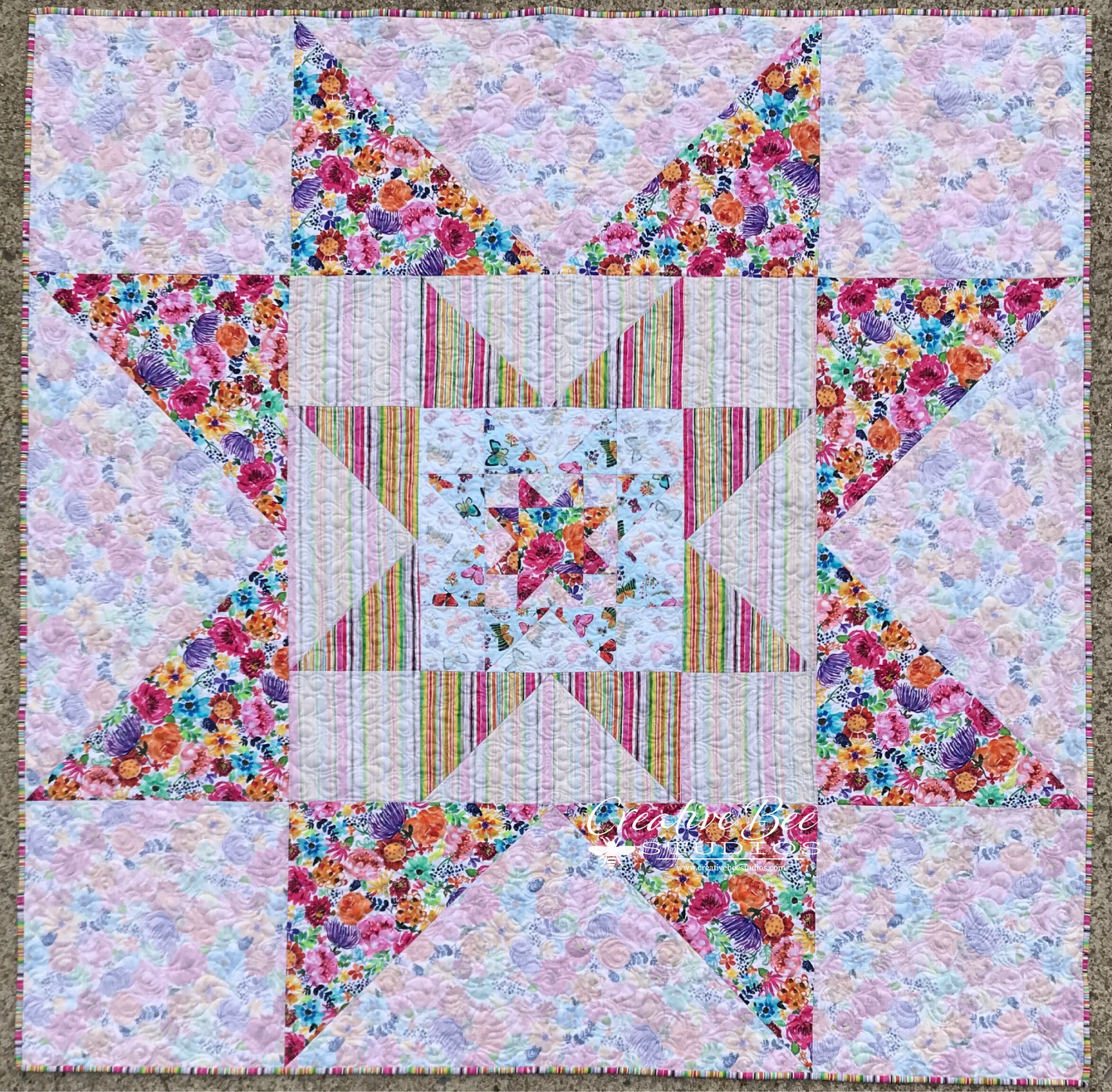 Nested Quilt Pattern Star Quilt PDF Pattern – Varilovable Design, Nested Blocks (64x64 Inch ...