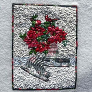Snowy view of Noelle quilt.
