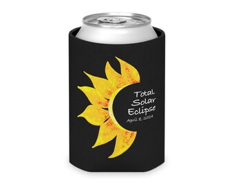 Solar Eclipse 2024 - Blooming Sunflower Can Cooler - Souvenir Limited Edition