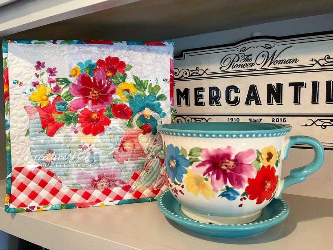 Teapot Quilt Pattern, Quilt Patterns, Digital Download, Teapot Quilt