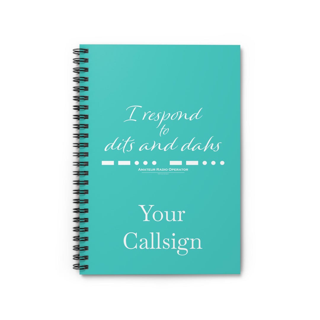 Personalized Callsign Amateur Radio Morse Code Spiral Notebook - Ruled ...
