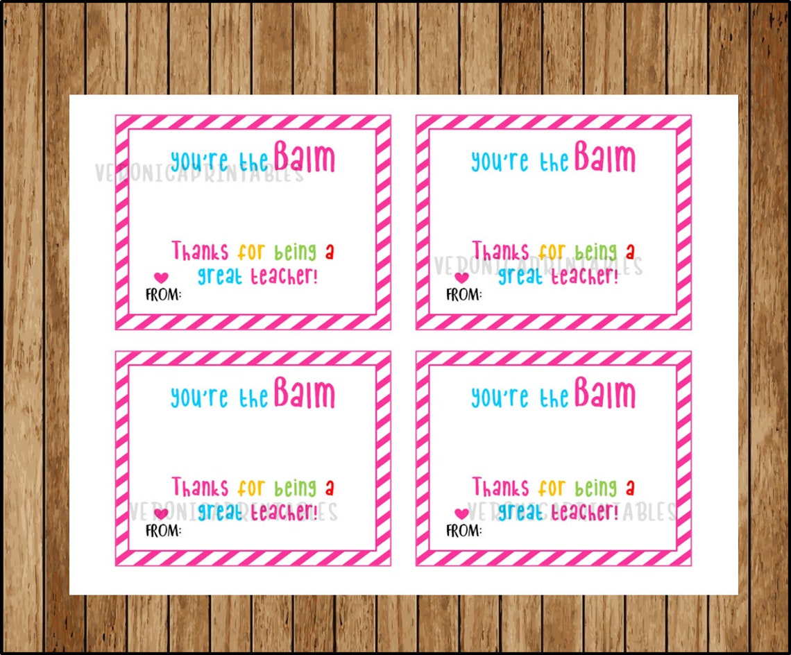 You're the Balm Teacher Appreciation Lip Balm Teacher | Etsy