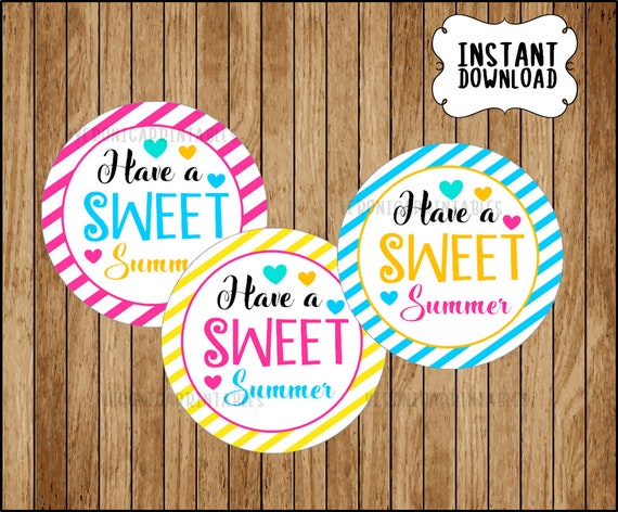 have a sweet summer gift tag end of school tag teacher gift etsy