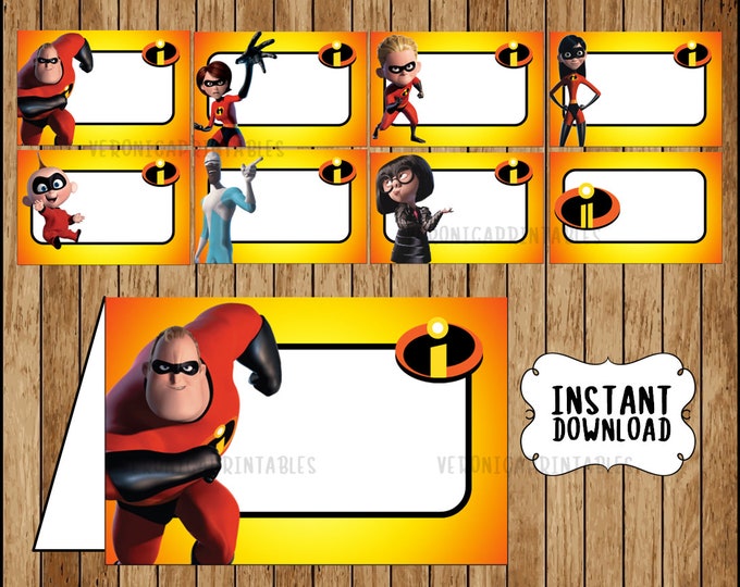 Incredibles Toppers Instant Download, Printable the Incredibles Party ...