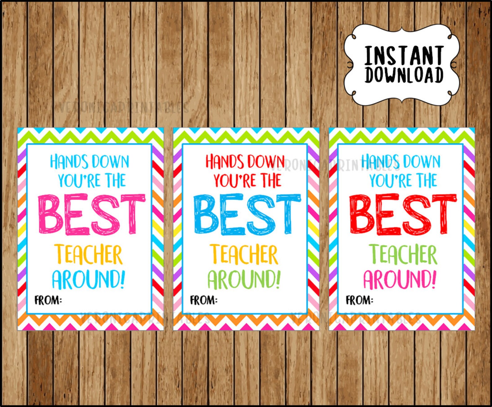 Hands Down You re The Best TEACHER Around Teacher Etsy