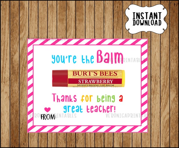You're the Balm Teacher Appreciation Lip Balm Teacher | Etsy