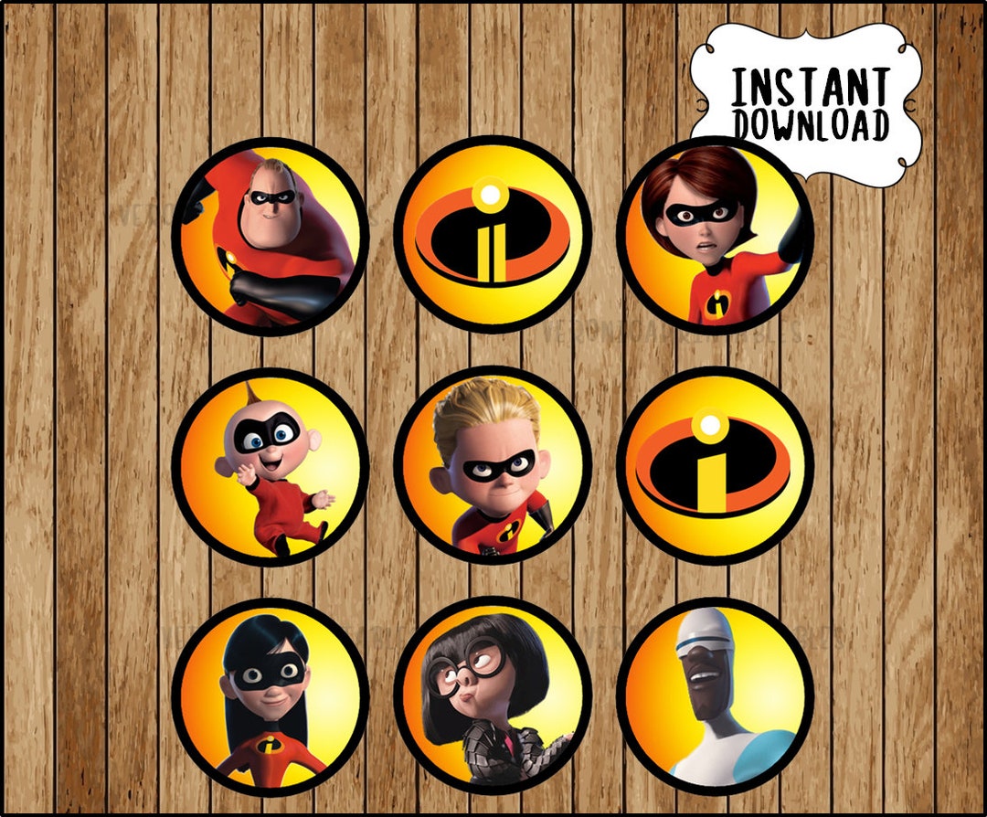 Incredibles Toppers Instant Download, Printable the Incredibles Party ...