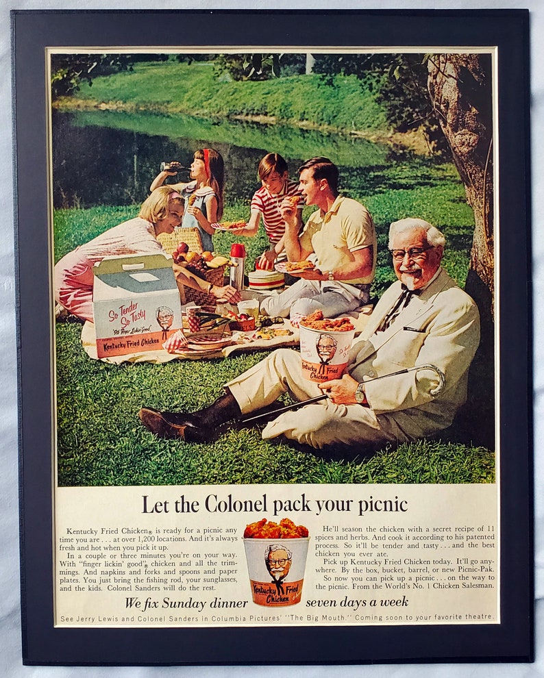 Vintage Kentucky Fried Chicken KFC Magazine Anuncio con | Etsy