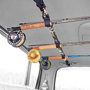 Fly Fishing Rod Rack: Gray Camo, Fully Adjustable