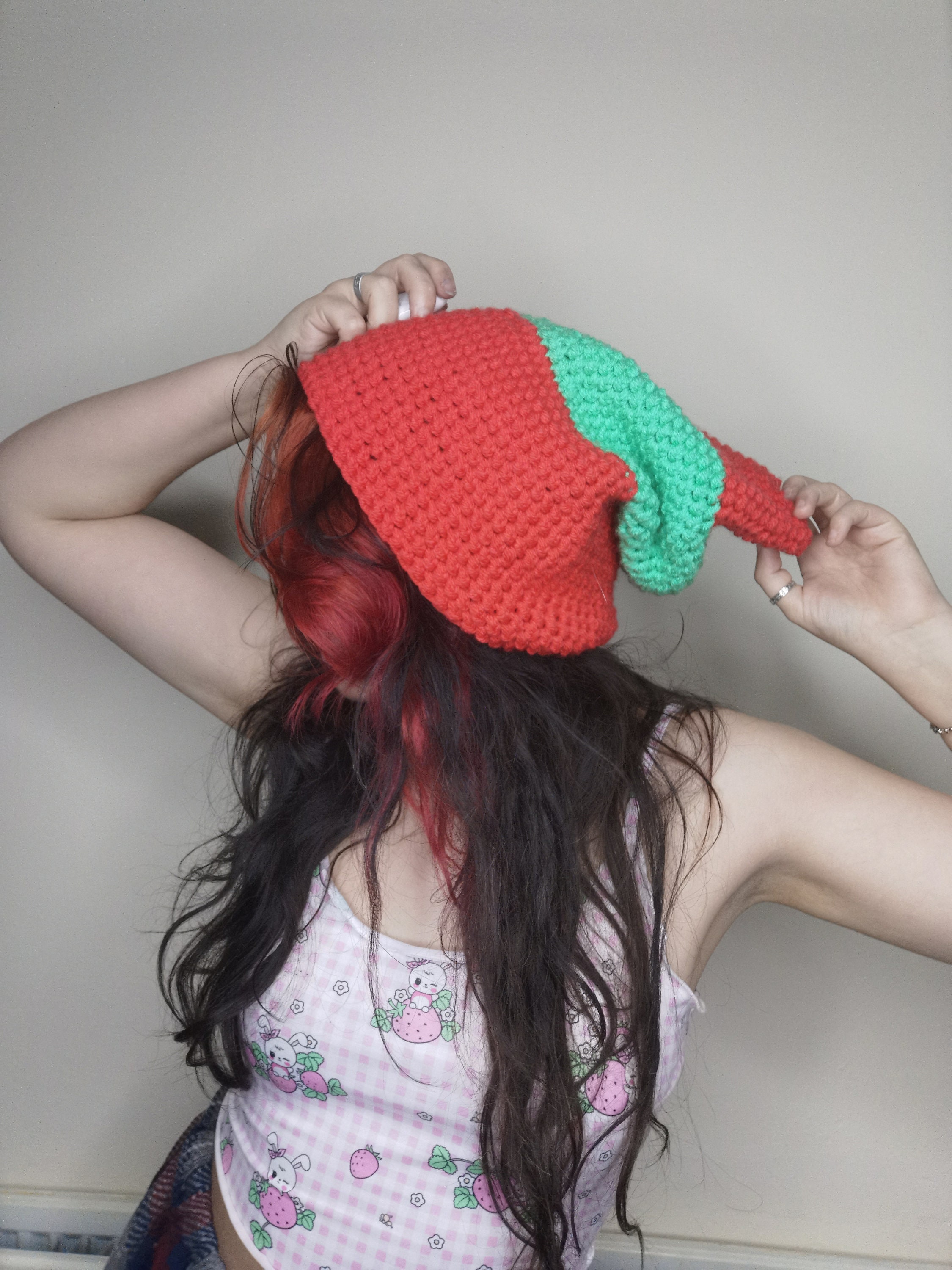 Red and Green Beanie | Etsy