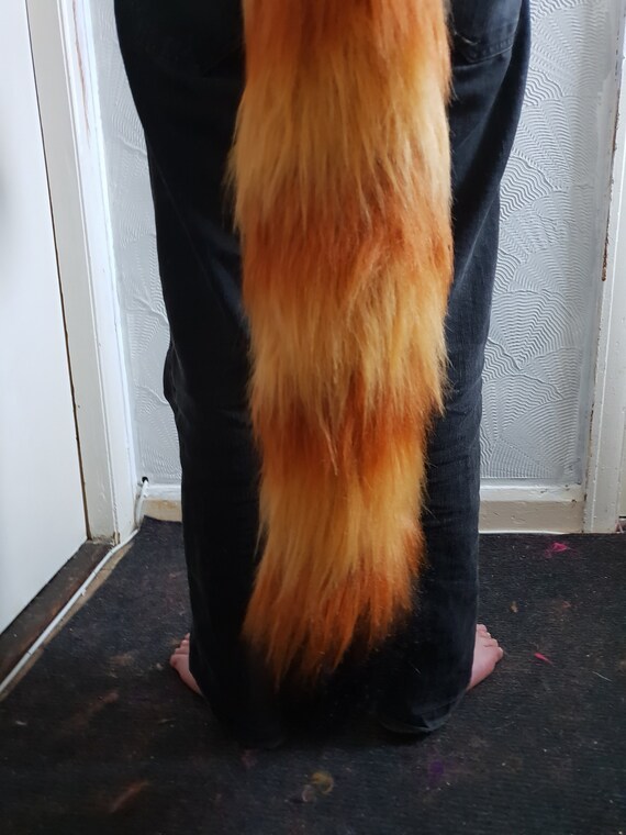 Black Tipped Red Panda Tail Etsy