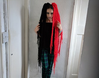 Ismini Hair Falls (Black & red)