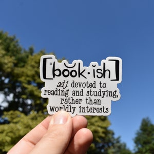 Bookish Waterproof Vinyl Decal Sticker for Laptop Water Bottle