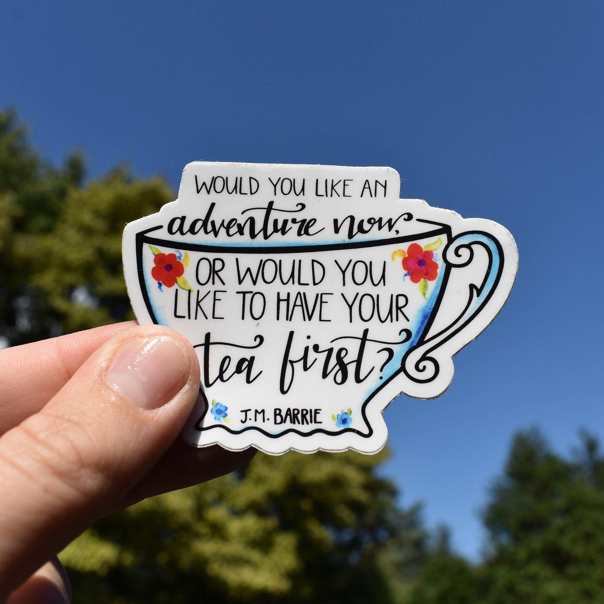 Adventure Now or Tea First Peter Pan Waterproof Vinyl Decal Sticker for  Laptop Water Bottle - Etsy, image size:2000x2000