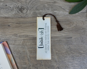 Bookish 2"x6" Aluminum Bookmark with Tassel