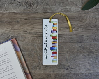 My Weekend is All Booked 2"x6" Aluminum Bookmark with Tassel