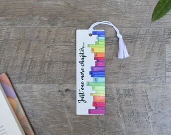 Just One More Chapter 2"x6" Aluminum Bookmark with Tassel