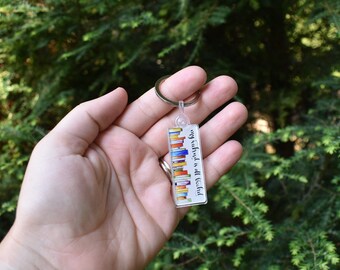 My Weekend is All Booked Keychain ~ Bookish Nerdy Keychain