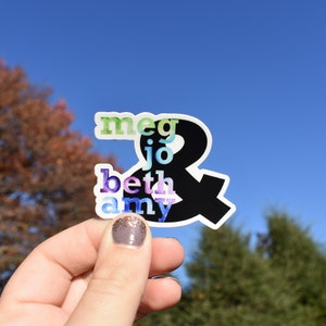 Meg Jo Beth Amy Little Women Watercolor Design~ Waterproof Vinyl Decal Sticker for Laptop Water Bottle ~ March Sisters