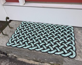 Maine Rope Mat Nautical Door Mat Upcycled Lobster Rope Etsy