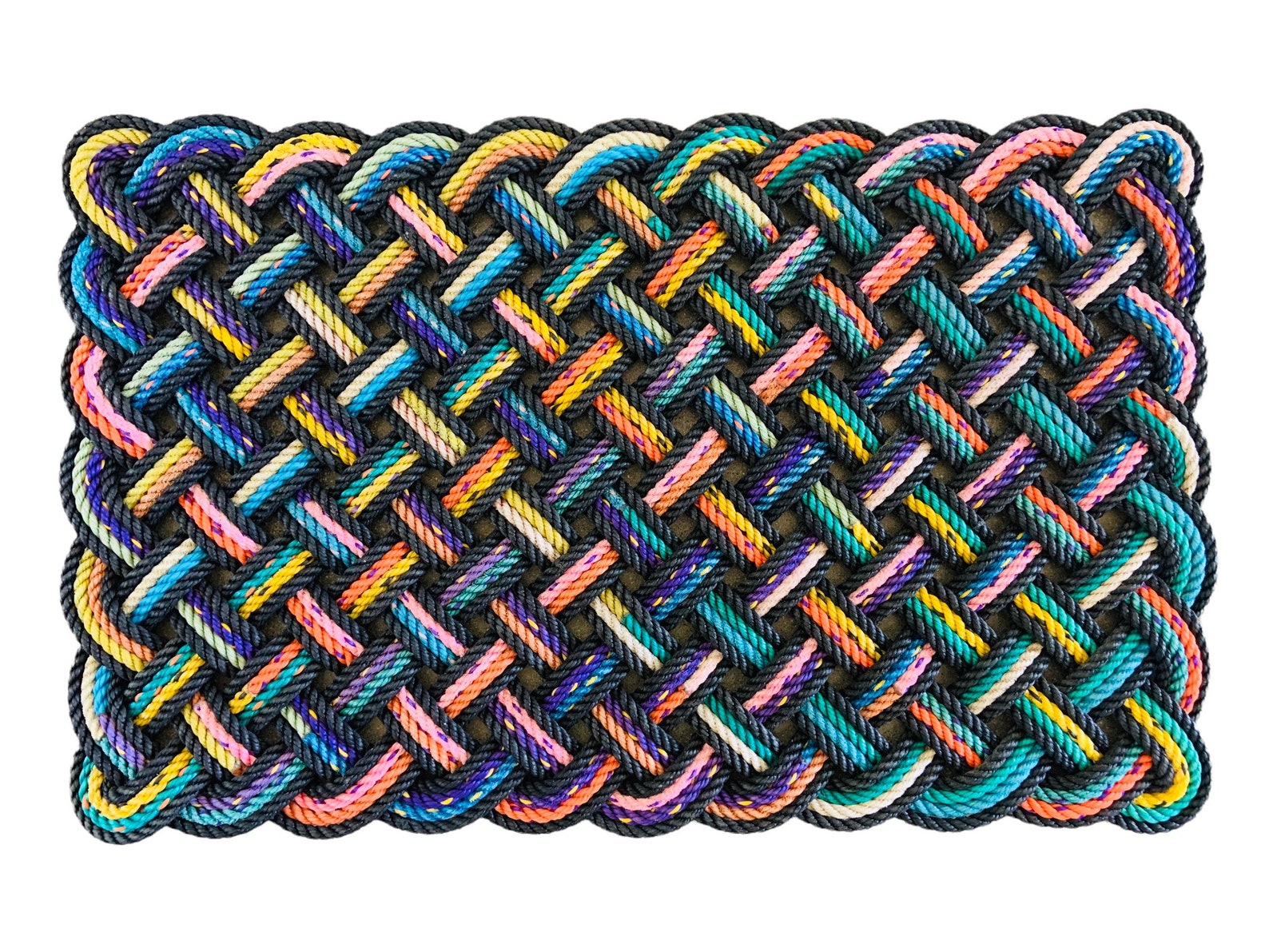 Lobster Buoy Rope Mat Upcycled Lobster Rope Maine Made Etsy