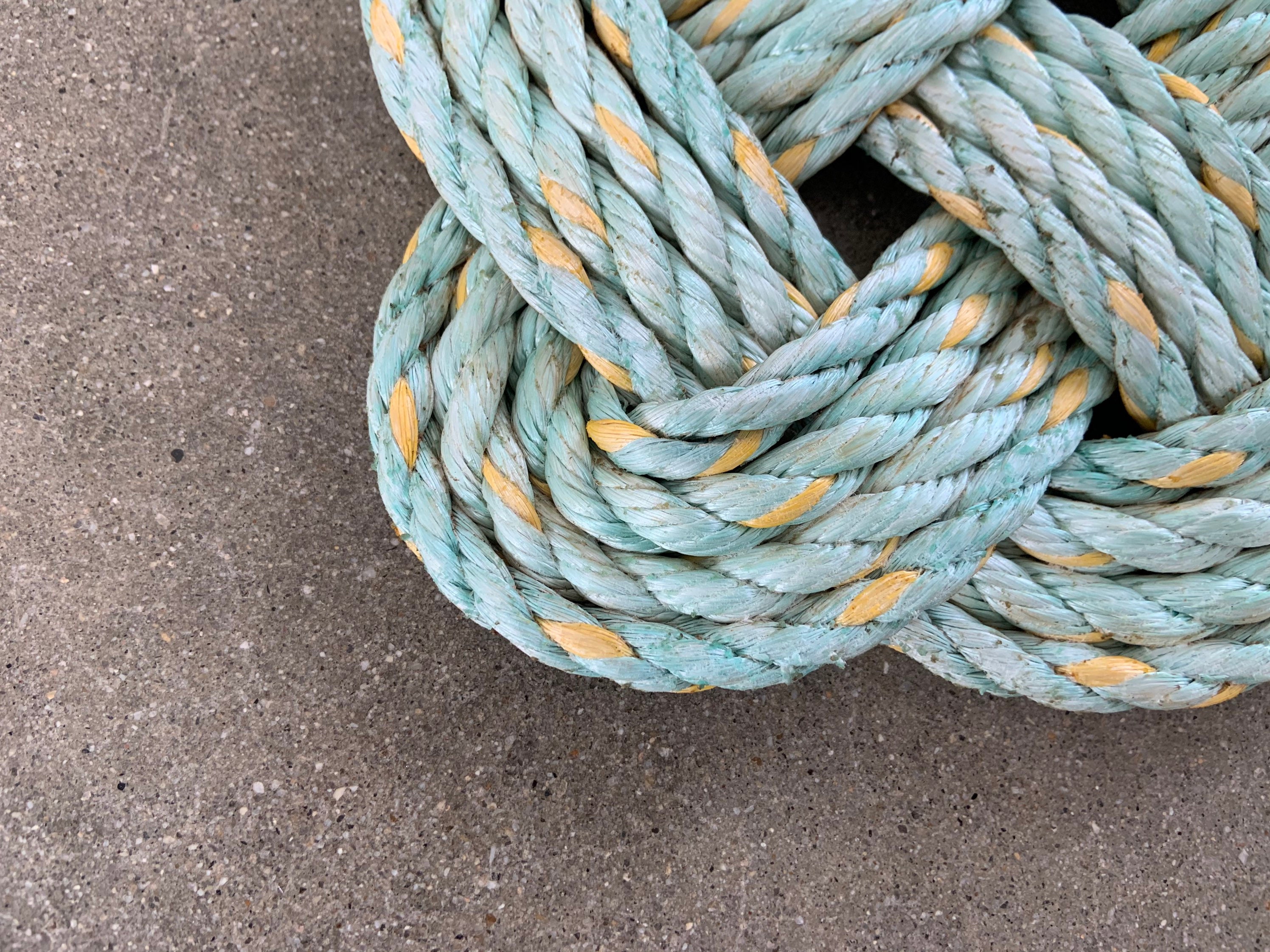 Sea Foam Rope Mat Recycled Lobster Rope Maine Made Nautical Etsy