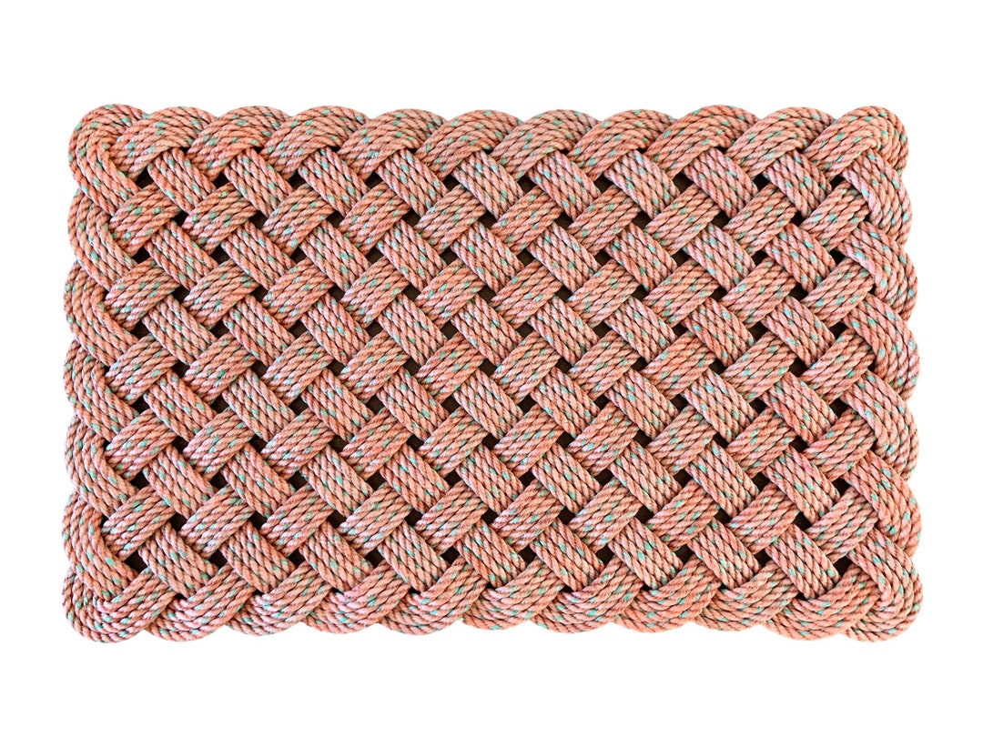 Salmon Rope Doormat Upcycled Lobster Rope Doormat Maine Etsy