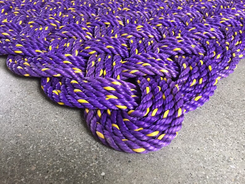 Lupine Rope Mat Recycled lobster rope doormat Maine made Etsy