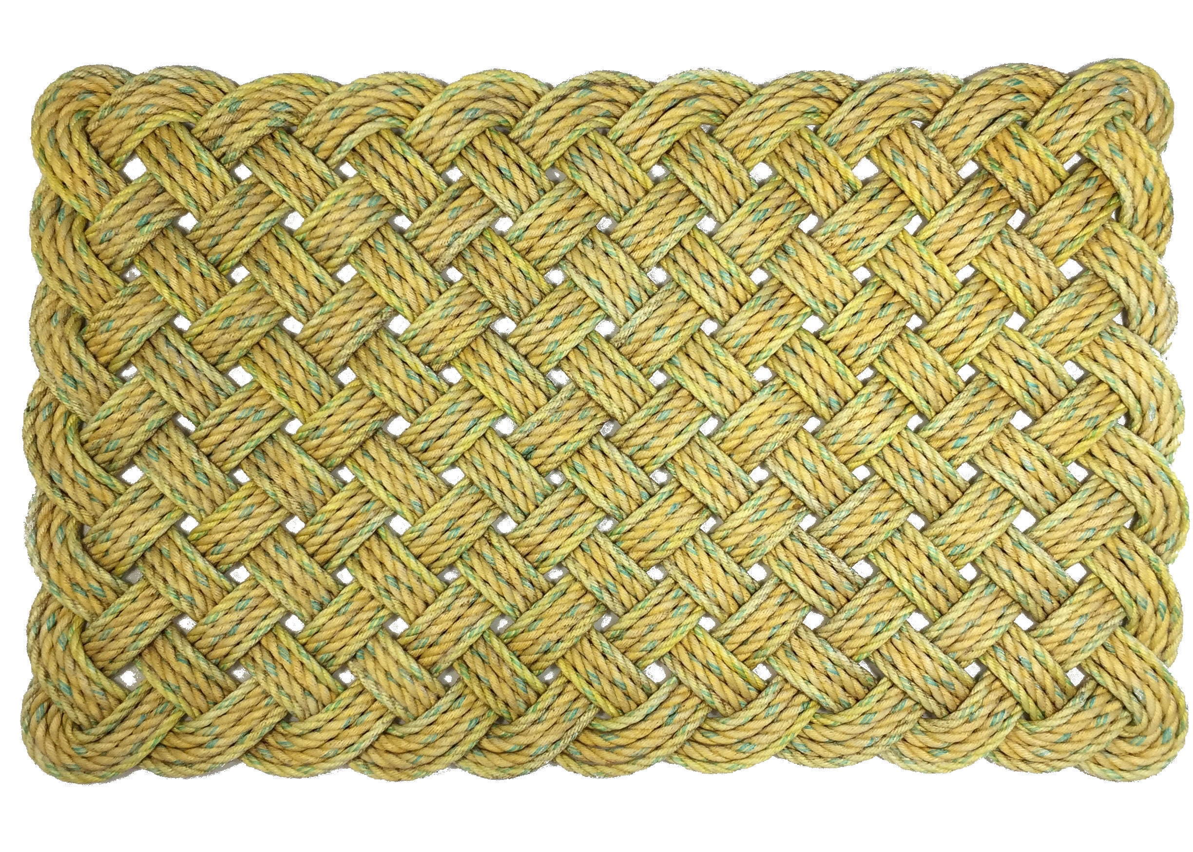 Dandelion Rope Mat Recycled lobster rope doormat Maine made Etsy