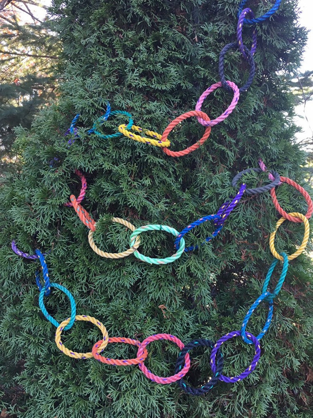 9' Reusable Festive Garland With Clips, Christmas Garland, Maine Made